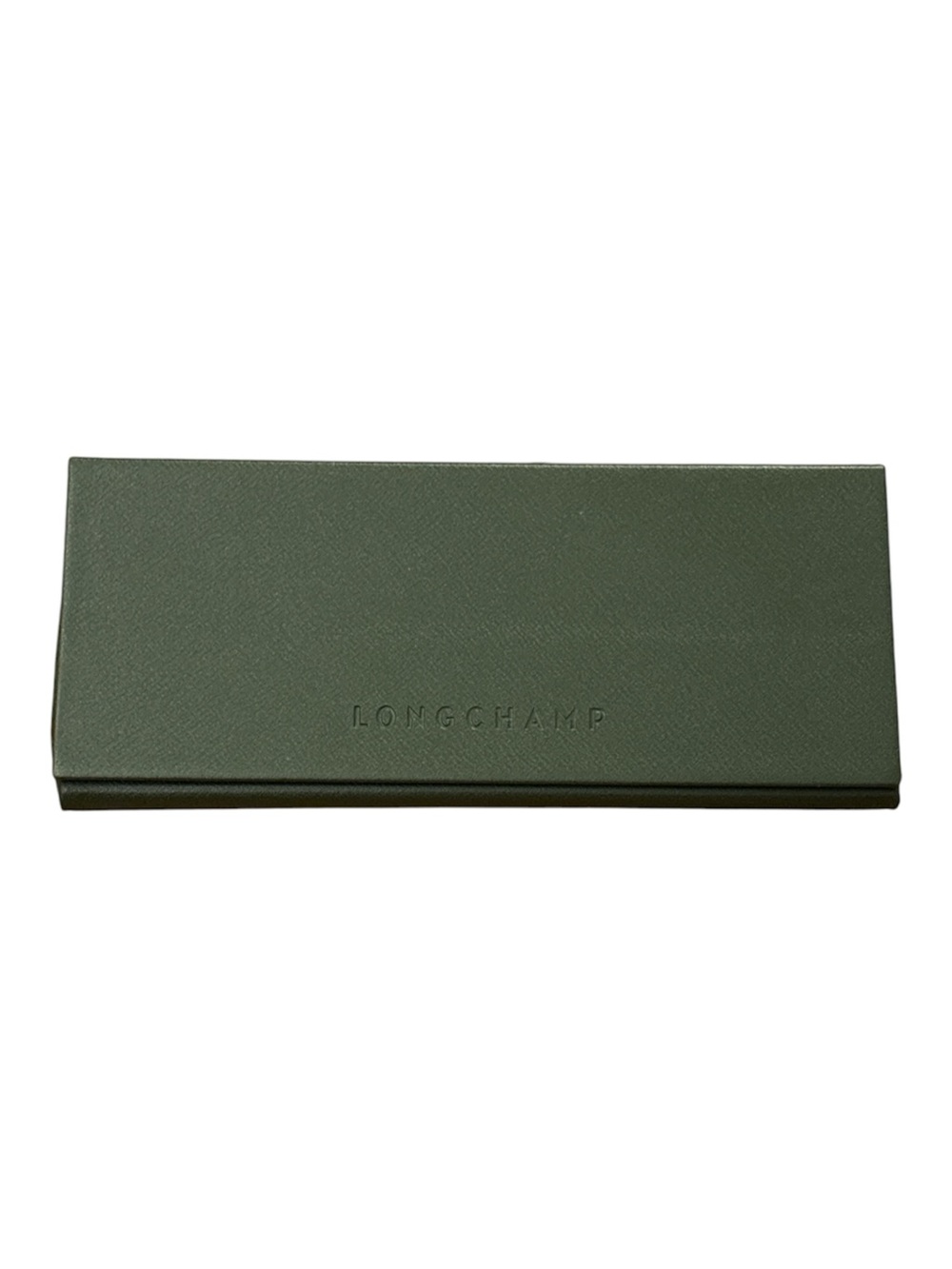 Longchamp Olive Green Folding Eyeglass Sunglasses Case Magnetic Closure NEW